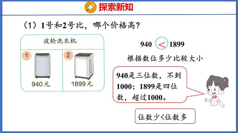 人教版数学二年级下册 7.3 1万以内数的大小比较（课件）07