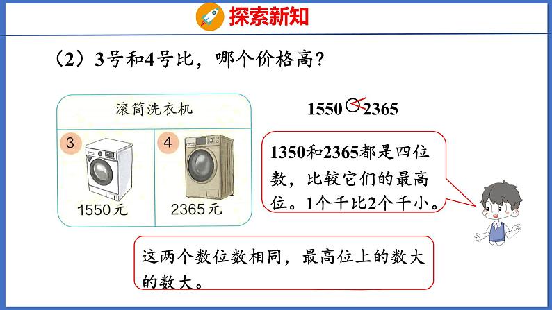 人教版数学二年级下册 7.3 1万以内数的大小比较（课件）08