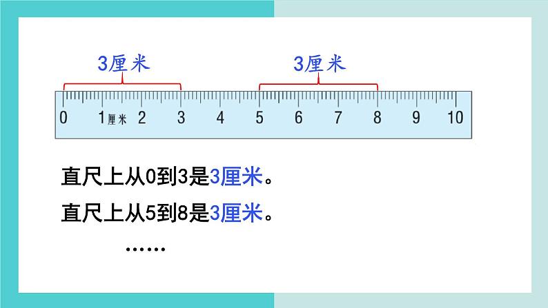 【冀教版】二下数学 一 《厘米、分米、米》第2课时  认识厘米并测量  课件07