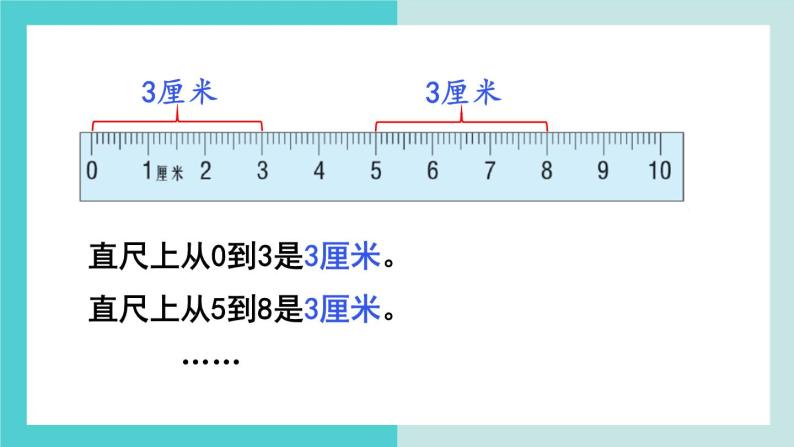 【冀教版】二下数学 一 《厘米、分米、米》第2课时  认识厘米并测量  课件07