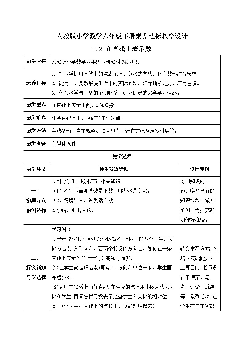 2023春人教版六年级数学下册备课资源包-1.2 在直线上表示数（例3） 课件教案练习01