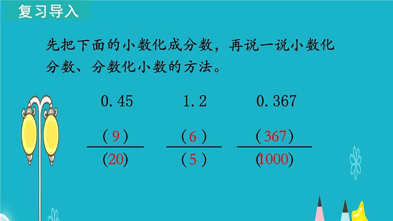 苏教版数学六年级上册 第3课时 百分数与分数的互化 课件03