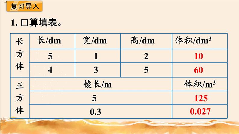 北师大五下  长方体的体积（2） 同步课件（教案匹配版）第2页