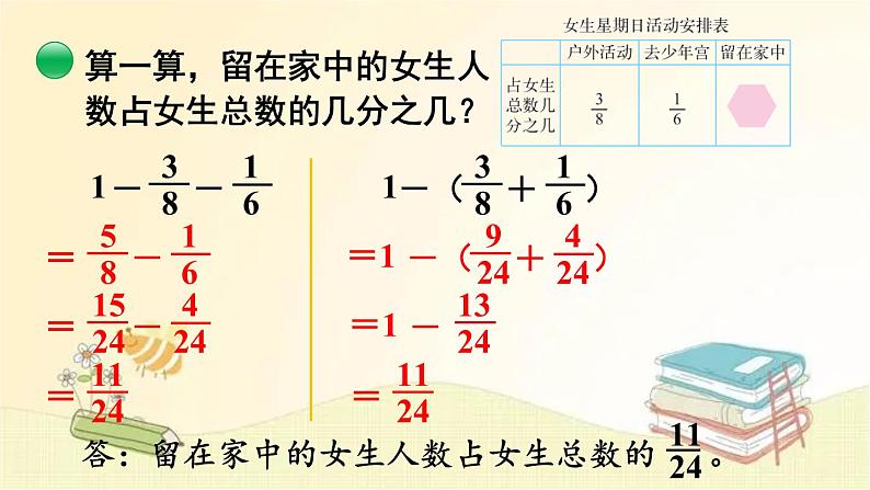 北师大版数学五年级下册 第3课时  星期日的安排 课件第7页