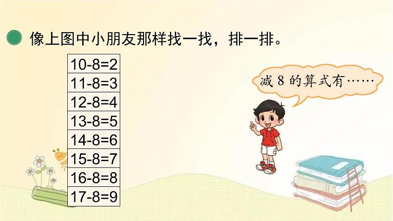 北师大版数学一年级下册 第8课时  做个减法表 课件第6页