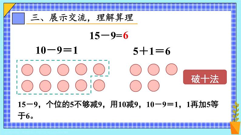 第1课时 十几减9（1）23春新版课件 人教版数学一年级下册04