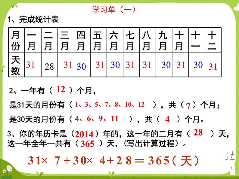 【课件】认识年月日12第8页