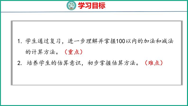 7.2 期末复习100以内的加法和减法（课件）苏教版数学一年级下册02