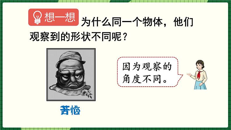 2.1 从不同位置观察同一物体的形状 课件 23春人教数学四年级下册05