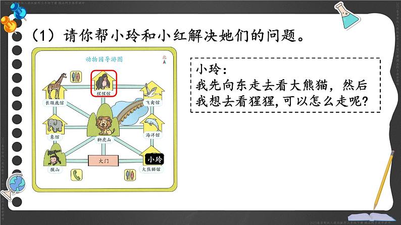 第1单元第4课时 简单的路线图 课件 23春人教数学三年级下册第6页