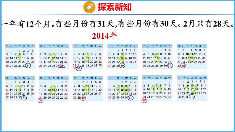 5.1 认识年、月、日（课件）苏教版数学三年级下册06