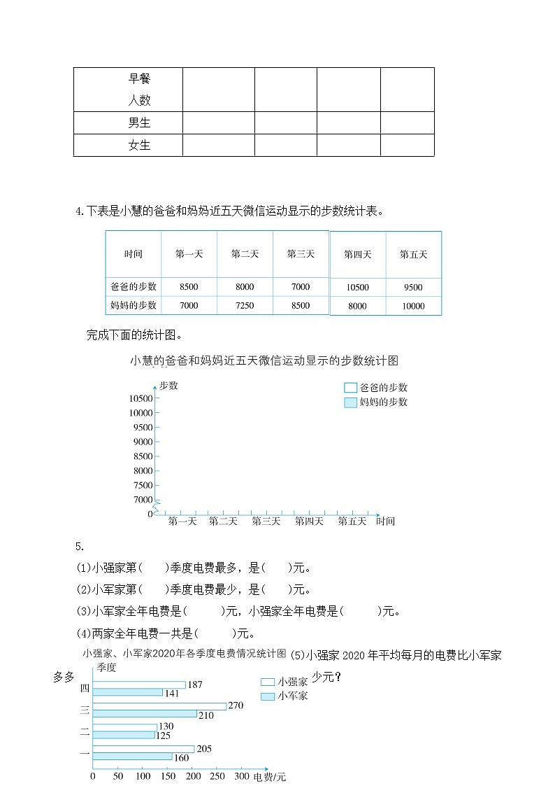 2023春人教版四年级数学下册备课资源包-8.2《复式条形统计图 (例3)》 课件教案练习02
