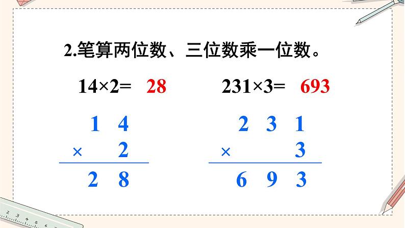 4.2 第1课时 笔算乘法（不进位） 课件 23春人教数学三年级下册03