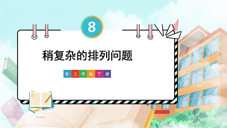 第8单元 第1课时 稍复杂的排列问题 课件 23春人教数学三年级下册第1页