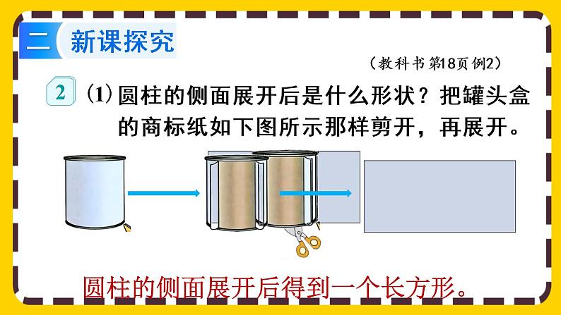 【最新教材插图】3.1.2 圆柱的展开图（课件PPT）03