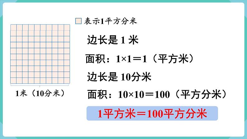 人教版三年级数学下册课件 第5单元 第5课时  面积单位间的进率05