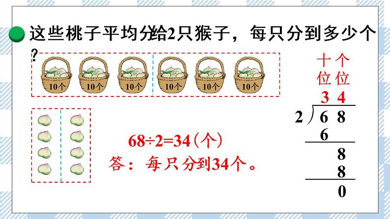 北师版数学三年级下册 1.1《分桃子》PPT课件（送教案）04