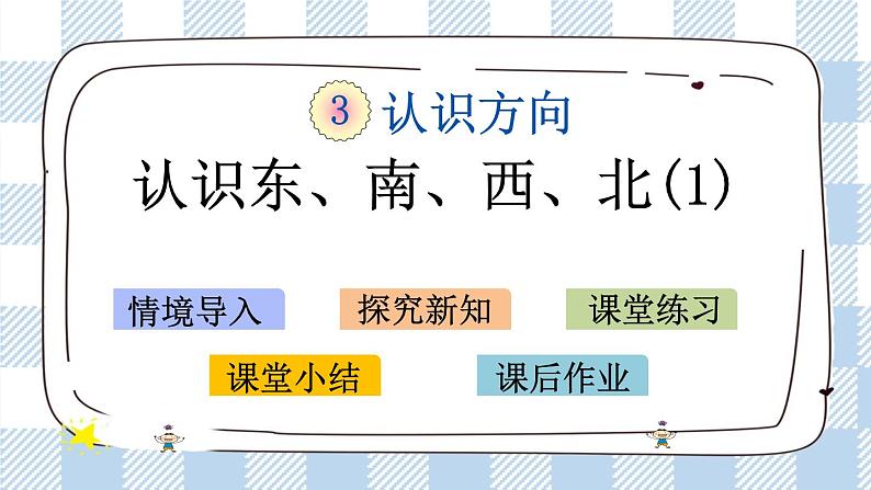 3.1 认识东、南、西、北（1） 课件+练习01