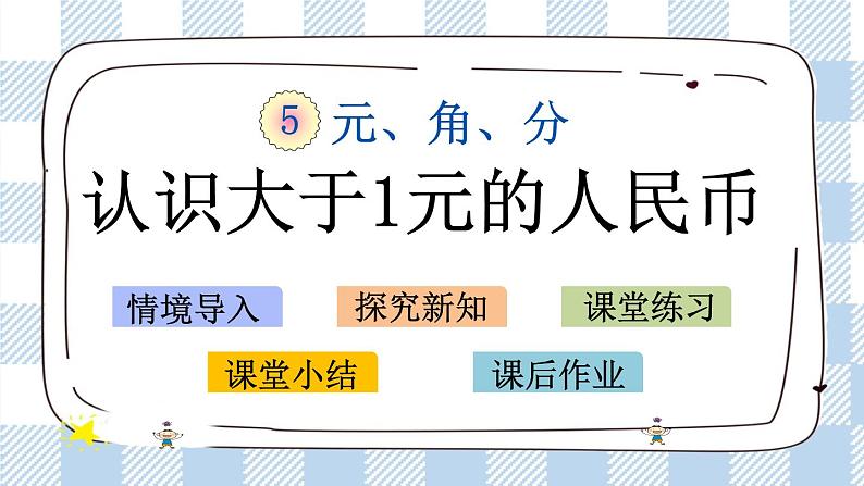 5.2 认识大于1元的人民币 课件+课时练01