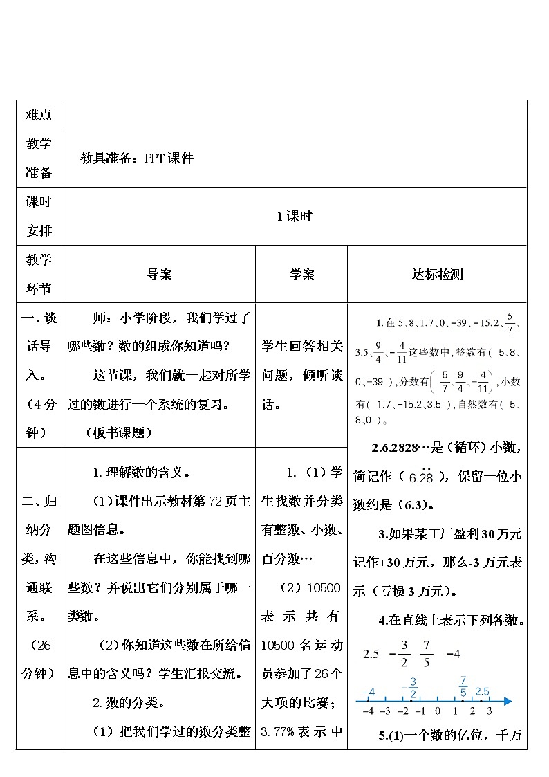 第六单元 1.数与代数 第1课时 数的认识（1）课件PPT+教案+导学案03