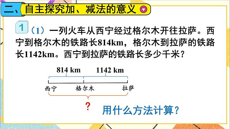 人教版数学四下 第一单元 第1课时 加、减法的意义和各部分间的关系 课件+教案+导学案05