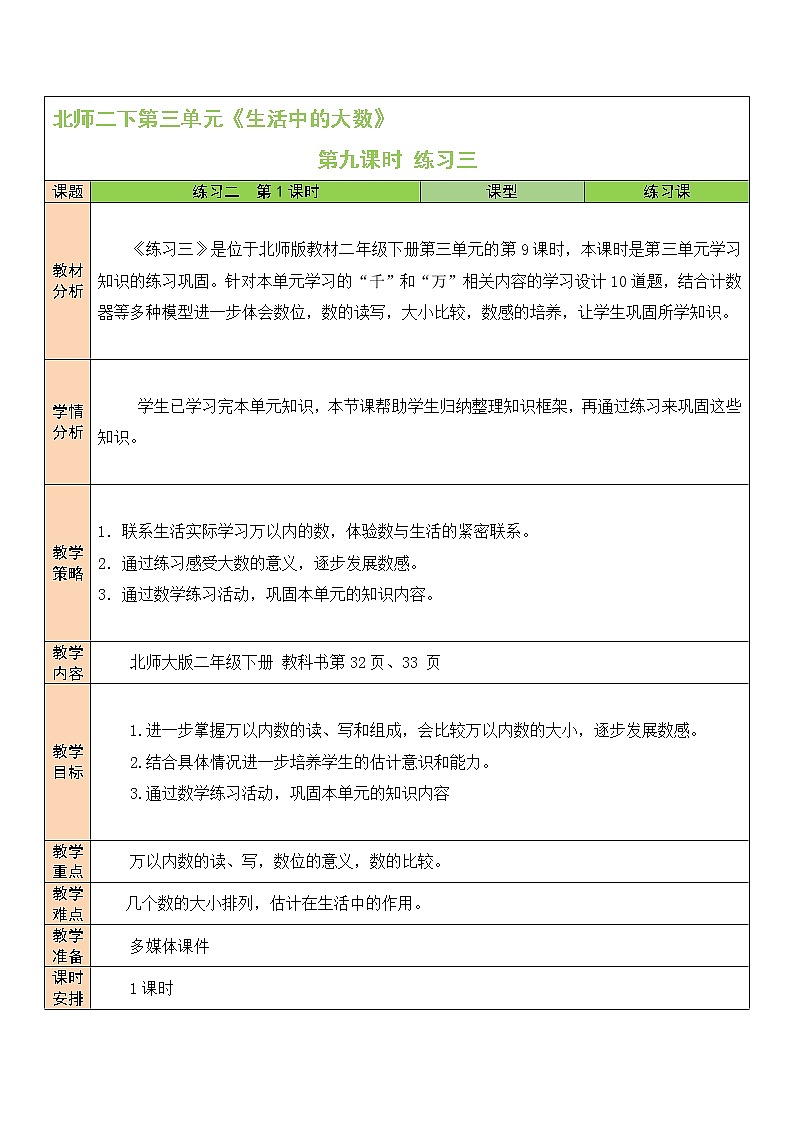 三 生活中的大数 练习三  课件（送教案）01