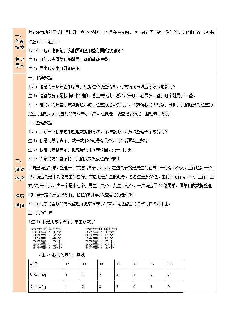 七 数据的整理和表示 小小鞋店 第1课时 课件（送教案）02