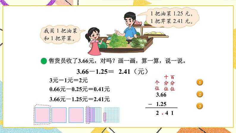 一 小数的意义和加减法 买菜 第6课时 课件（送教案）04