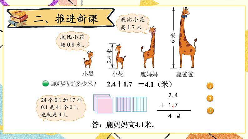 一 小数的意义和加减法 比身高 （1） 第7课时 课件（送教案）03