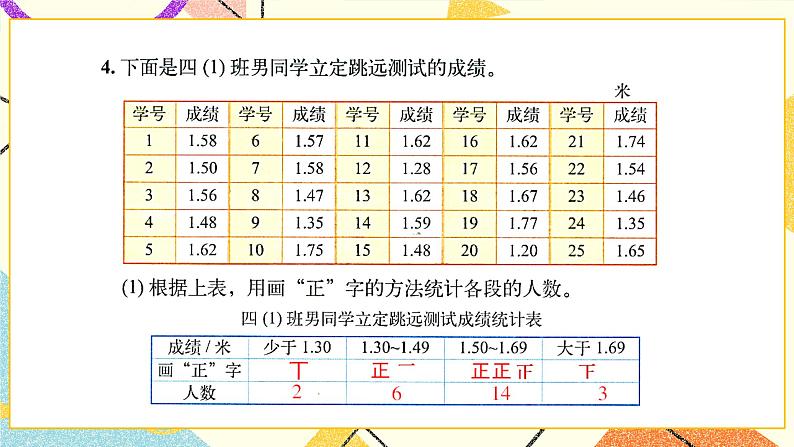 六 数据的表示和分析 练习六 课件（送教案）06