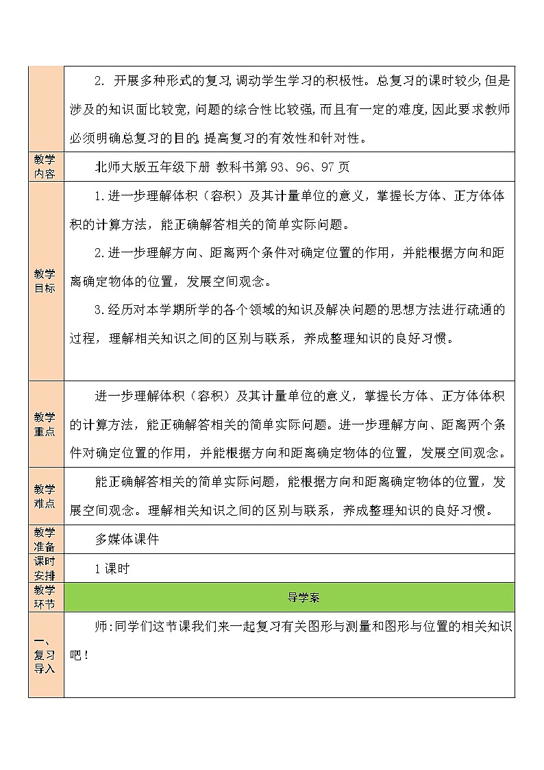 总复习 图形与几何  第4-5课时 课件+教案202