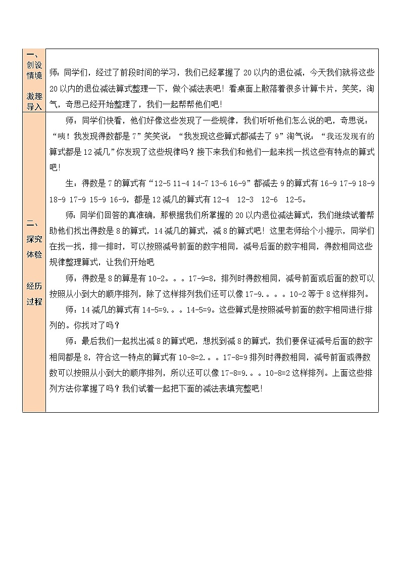 一 加与减（一）做个减法表  第8课时 课件+教案02