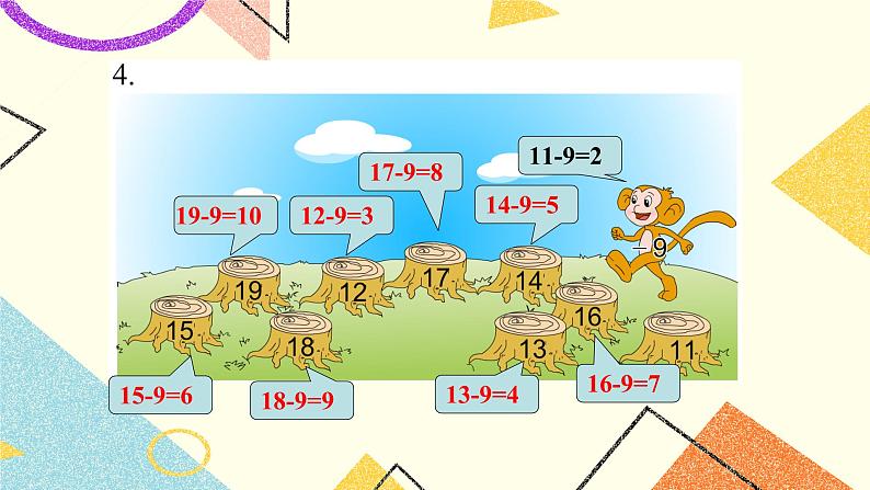 1 20以内的退位减法 练习三 课件+教案205