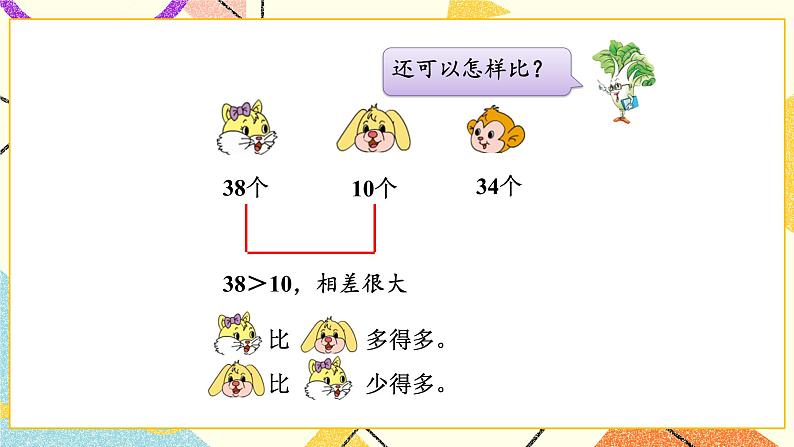 3 认识100以内的数 第6课时 多一些、少一些，多得多、少得多 课件+教案03