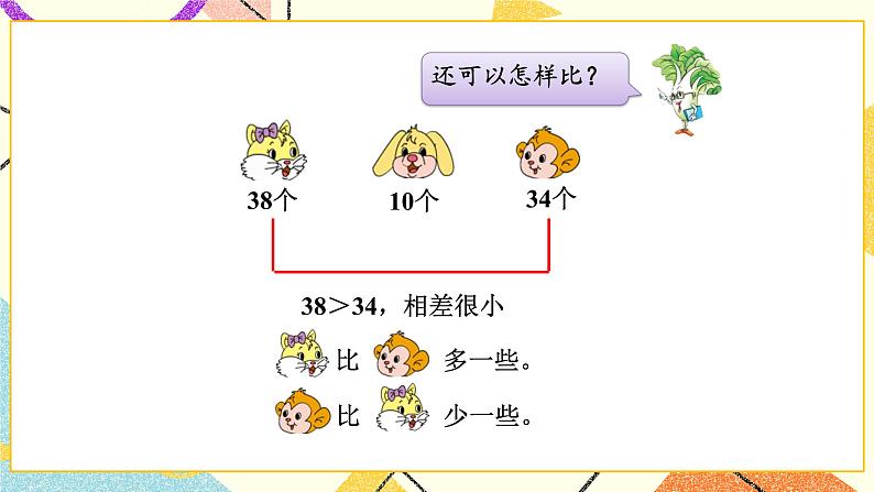 3 认识100以内的数 第6课时 多一些、少一些，多得多、少得多 课件+教案04