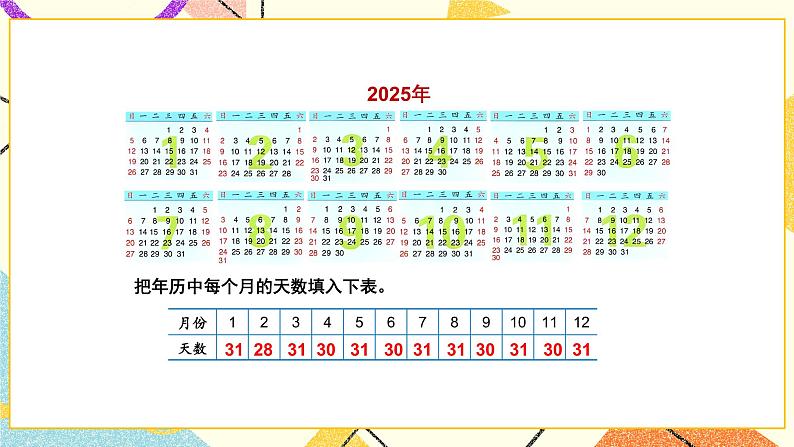 5 年、月、日 第1课时 认识年、月、日 课件（送教案）+素材06