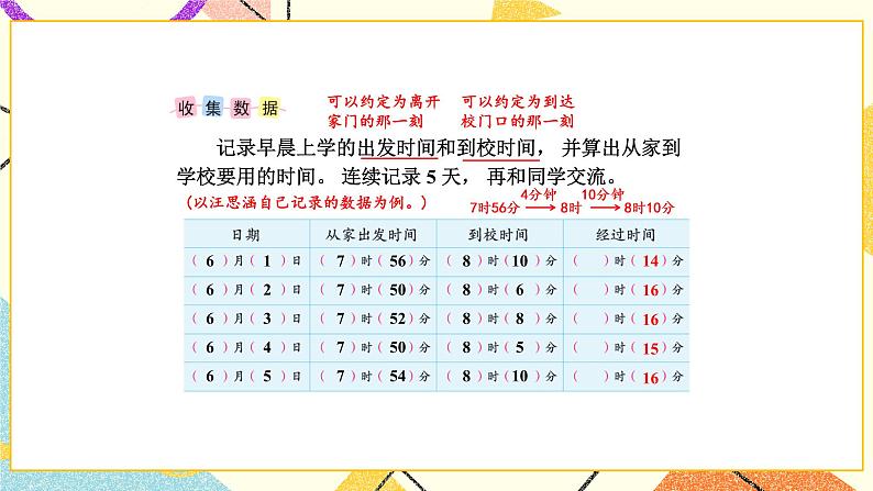 9 数据的收集和整理（二）综合与实践 上学时间课件（送教案）04