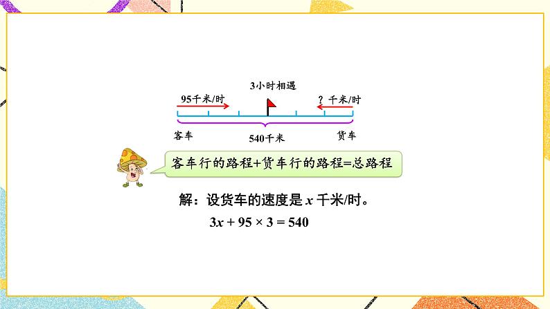 1 简易方程第7课时 列形如ax±b×c=d的方程解决实际问题课件+教案04