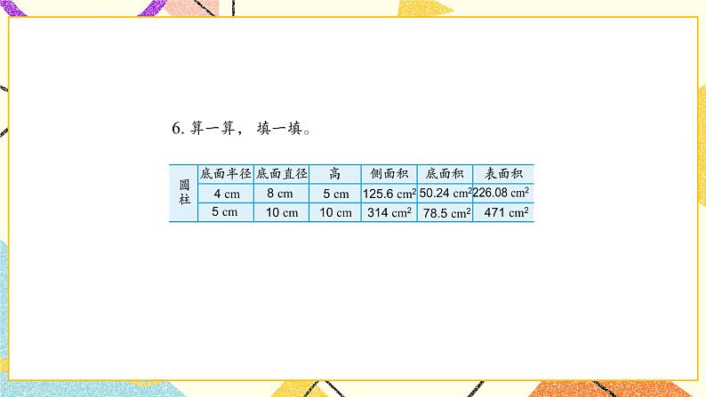 二 圆柱和圆锥 第2课时 圆柱的侧面积和表面积课件2+教案2+素材07