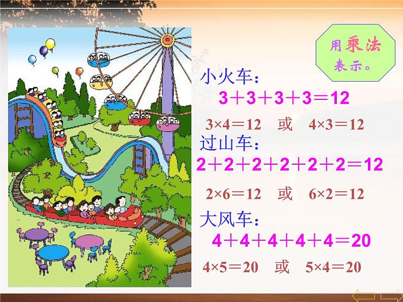 2023年秋季青岛版数学二上第一单元《看魔术 乘法的初步认识4》ppt课件第5页