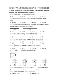 山东省德州市禹城区2019-2020学年五年级下学期期末教学质量检测数学试题+