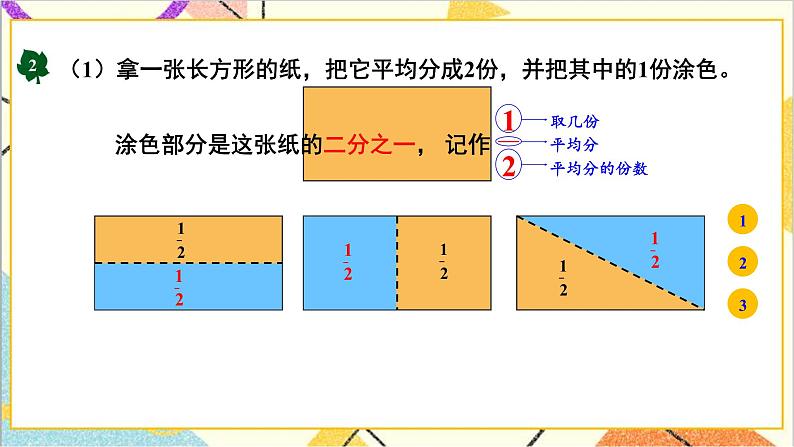 八 分数的初步认识 1.认识分数 第1课时 认识几分之一 课件+教案07