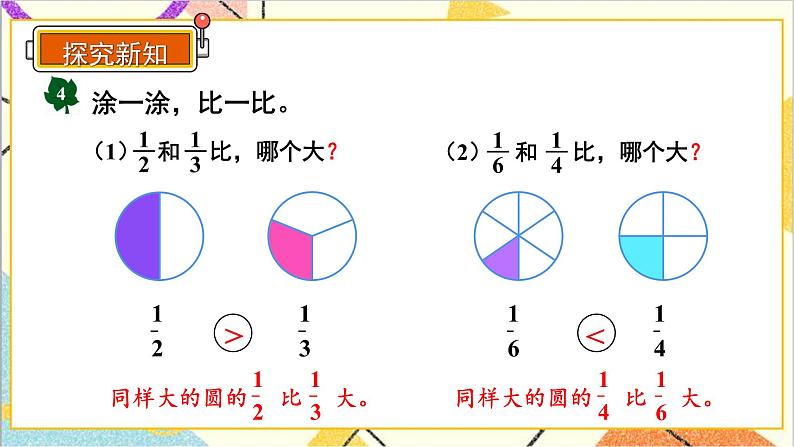 八 分数的初步认识 1.认识分数 第3课时 分数大小的比较 课件+教案03