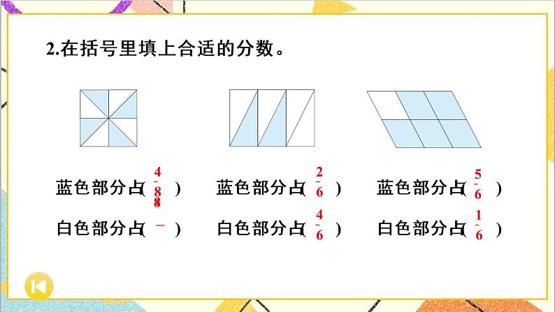 八 分数的初步认识 整理与复习 课件+教案05