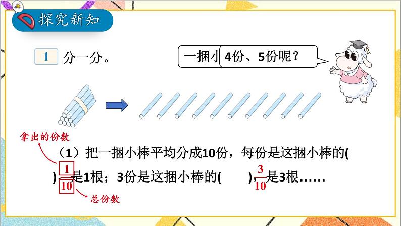 五 分数的意义和性质 1.分数的意义 第1课时 分数的意义（1）课件+教案04