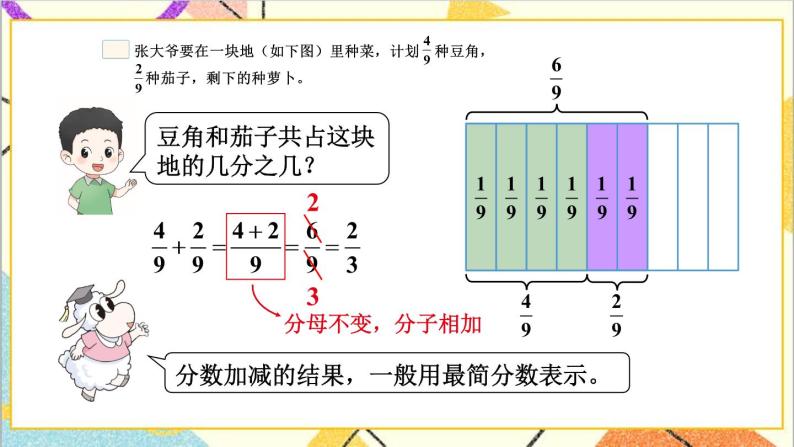 五 分数的意义和性质 4.分数加减法 课件+教案05