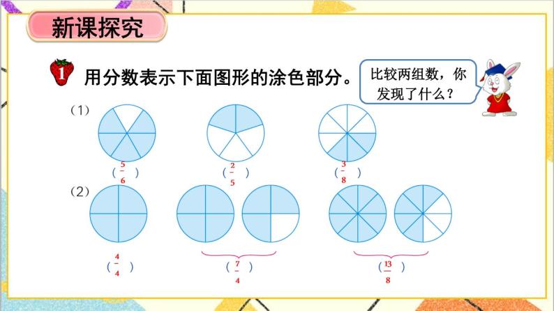 二  异分母分数加减法 1. 真分数与假分数 第1课时 真分数与假分数（1）课件+教案04