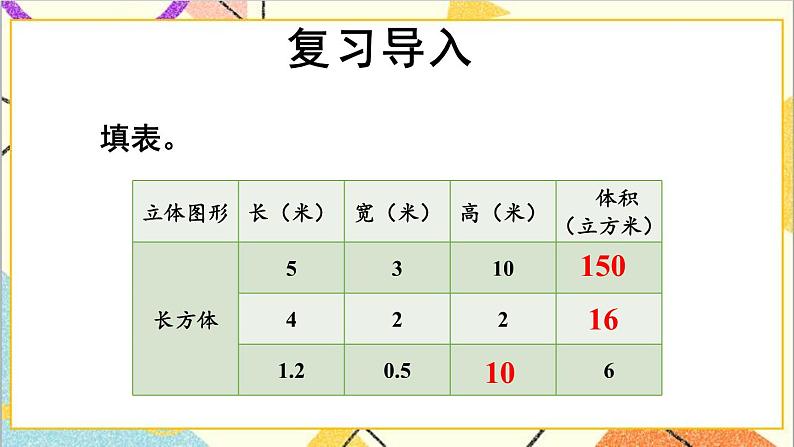 五 长方体和正方体的体积 1.长方体和正方体的体积  第3课时 正方体的体积 课件+教案02