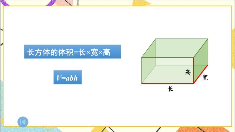五 长方体和正方体的体积  1.长方体和正方体的体积  整理与复习 课件04