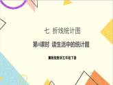 七 折线统计图 第4课时 读生活中的统计图 课件+教案